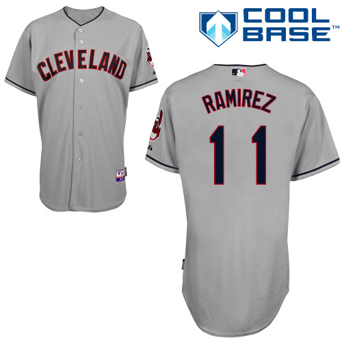 Jose Ramirez #11 mlb Jersey-Cleveland Indians Women's Authentic Road Gray Cool Base Baseball Jersey